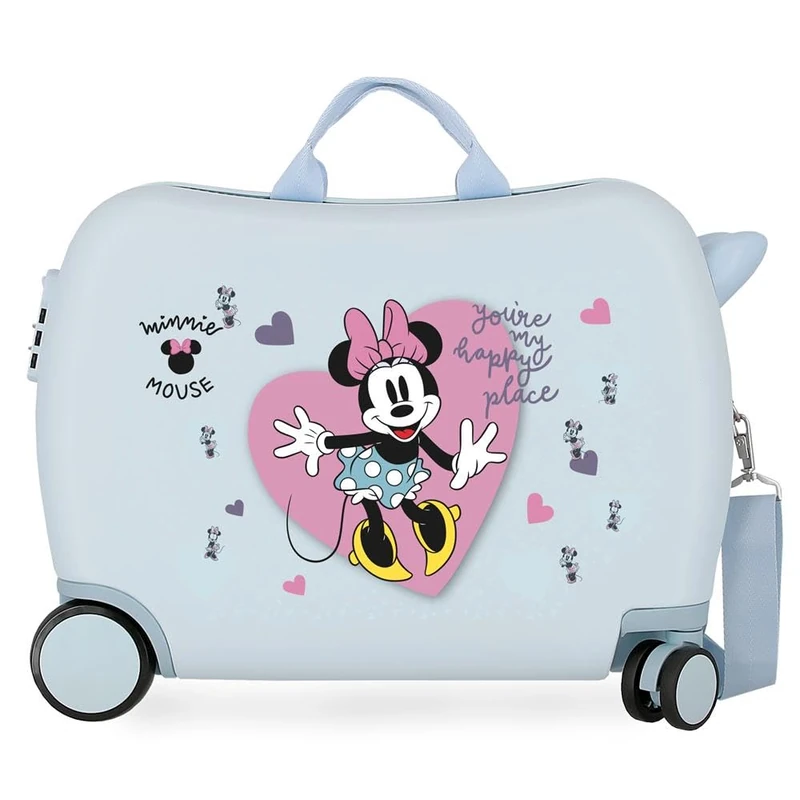Disney Minnie My happy place Blue Children's Suitcase 50x39x20 cm Rigid ABS Side combination lock 34L 1.8 kg 4 Wheels Hand Luggage