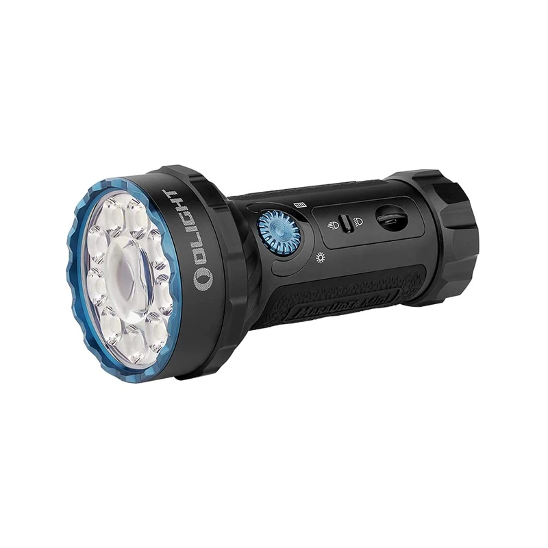 OLIGHT Marauder Mini High Performance LED Torch with RGB Function with Focus Light and Floodlight 7000 Lumens Power and 90,000 CDs USB Magnetic Charge (Black)
