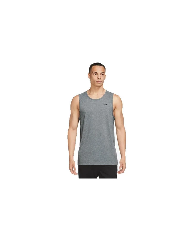 Nike Men's M Nk Df Hyverse Tank T-Shirt, Smoke Grey/HTR/Black, S