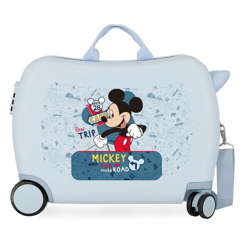Disney Mickey Road Trip Blue Children's Suitcase 50x39x20 cm Rigid ABS Side combination lock 34L 1.8 kg 4 Wheels Hand Luggage