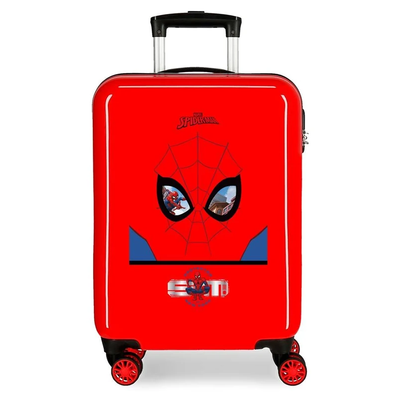 Marvel Spiderman Protector Red Cabin Suitcase 38x55x20 cms Rigid ABS Side Combination Lock 34L 2 kgs 4 Double Wheels Hand Luggage