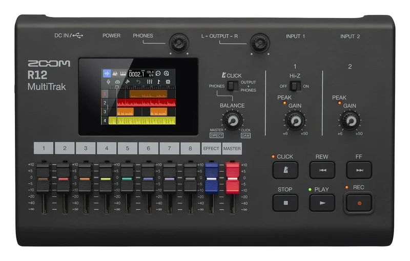 Zoom R12 Recorder with 2 XLR Inputs, 8-track, Touch Screen, Built-in Editor, and FM Synthesizer