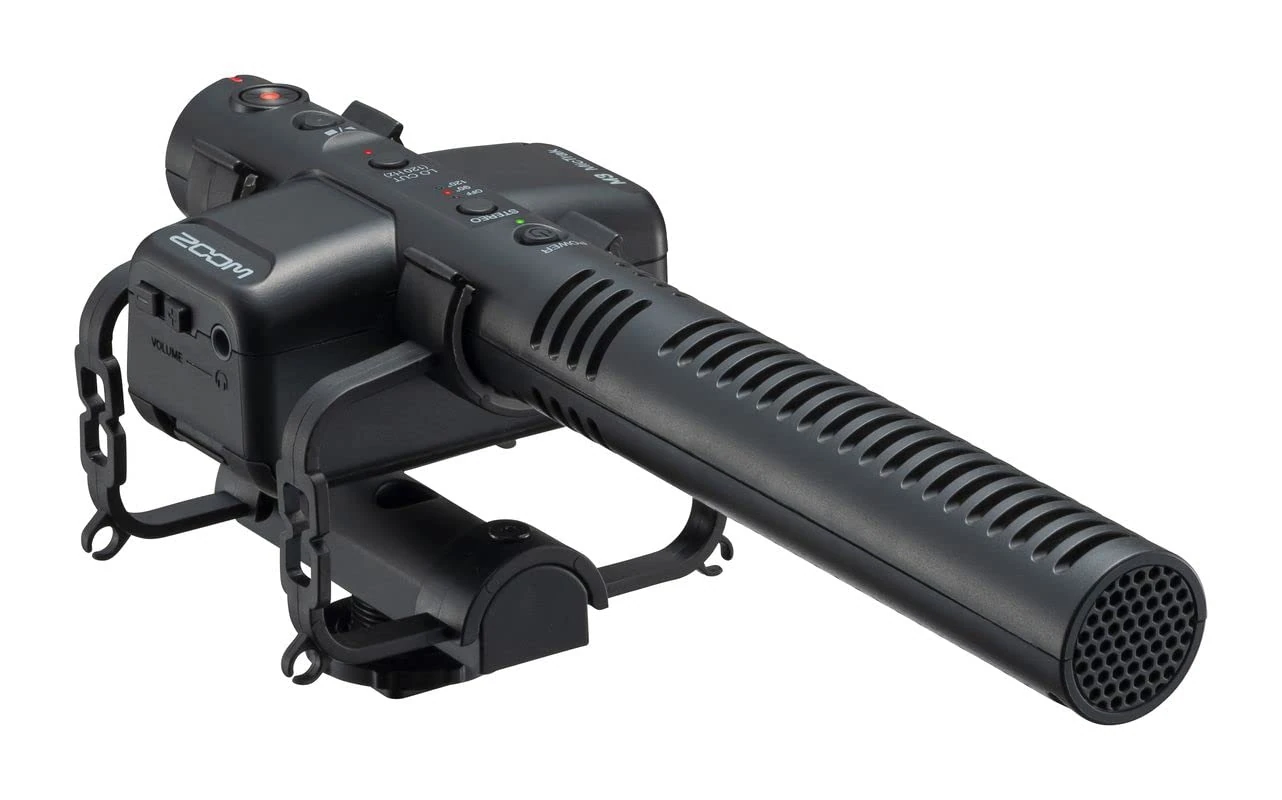 ZOOM M3 MicTrak – Stereo directional microphone with integrated 32-bit float audio recorder – perfect for DSLR camera recordings, streaming and interviews – Black