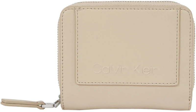 Calvin Klein Women Wallet Zip Around Small, Off-White (Doeskin), One Size