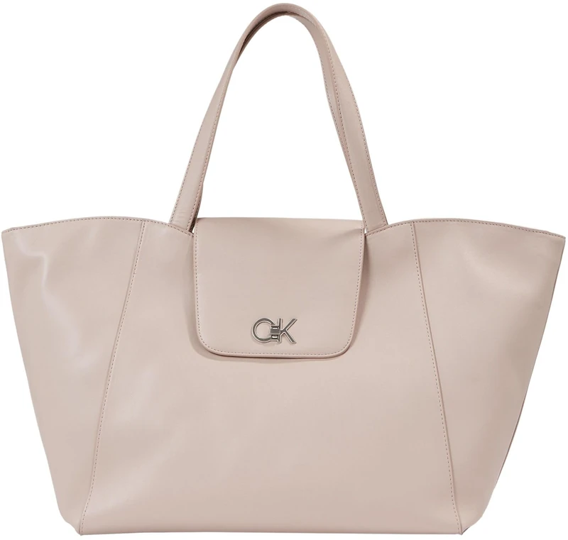 Calvin Klein Women Tote Bag Re-Lock Shopper Medium, Grey (Shadow Gray), One Size