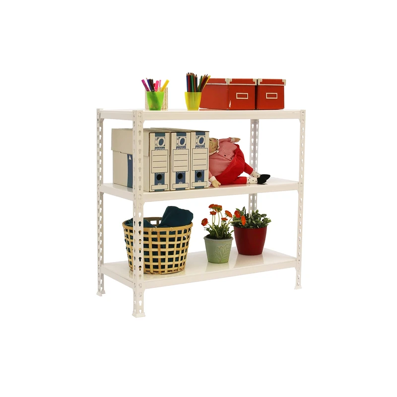 Simon Rack Garage Shelving Units 900x1200x500 mm, 3 Tier Steel Rack, 200 kg per Shelf, Grey - Simonclick