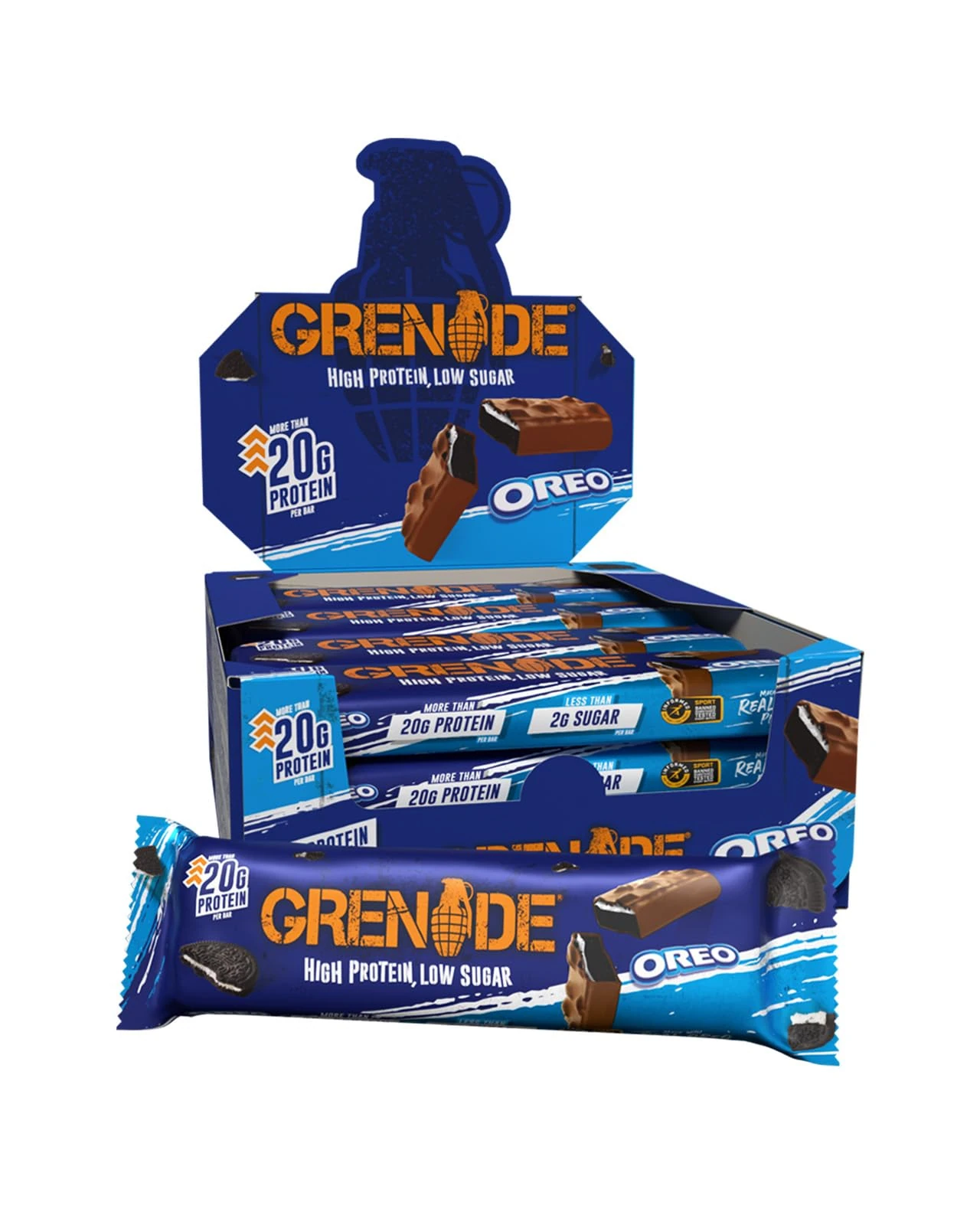 Grenade OREO Protein Bar - High Protein, Low Sugar, 12 x 60 g