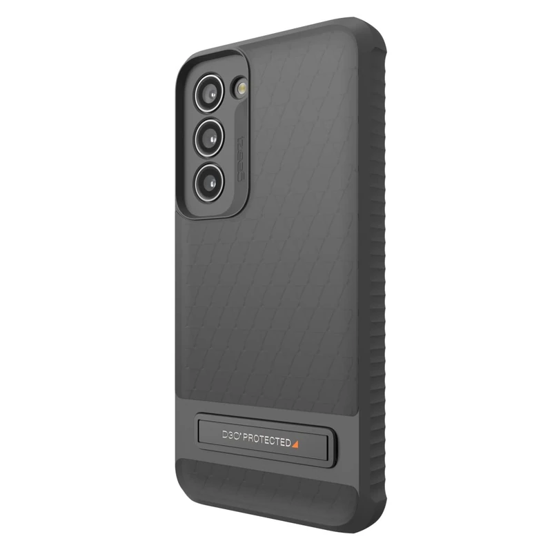 ZAGG Gear4 EverestLift D30 Protective Case for Samsung Galaxy S23,+, 6.6in, Slim, Enhanced Back Protection, Ultimate Impact, Kickstand, Wireless Charging, (Black) - Image 1