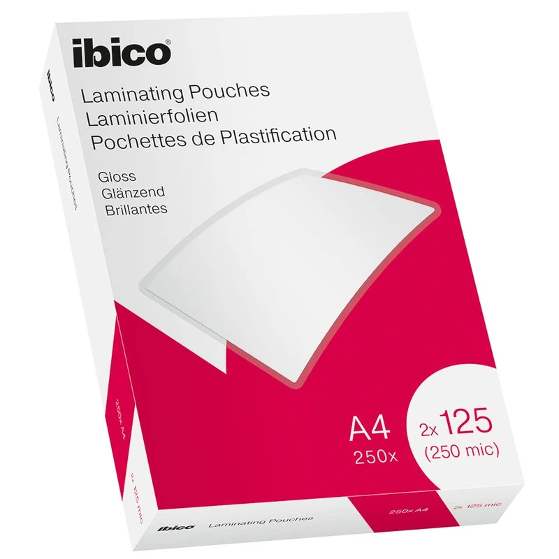 Ibico A4 Laminating Pouches 250 Micron - Pack of 250