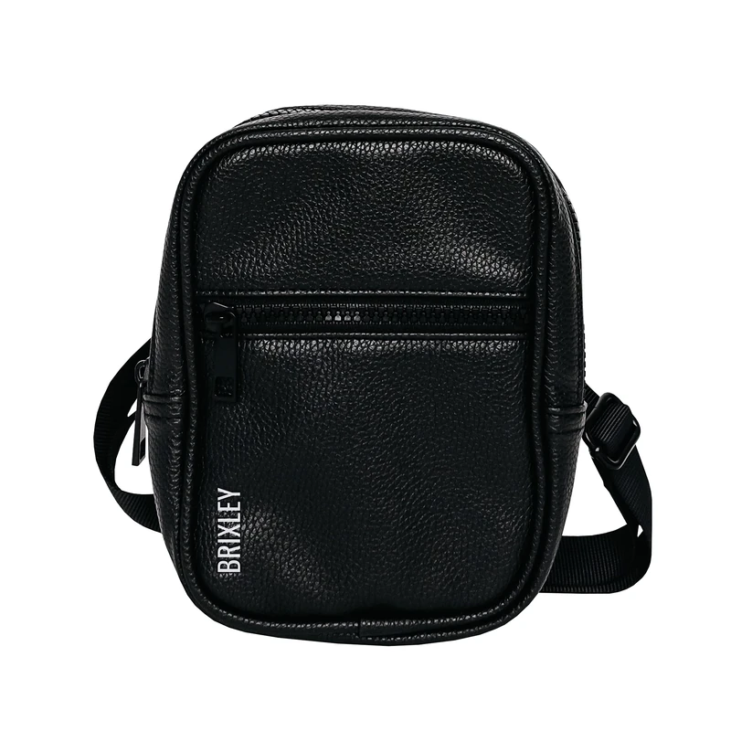 Brixley Crossbody Bag Sling Purse for Women Men Girls Travel, Multi Position Fanny Back Pack, Black, M