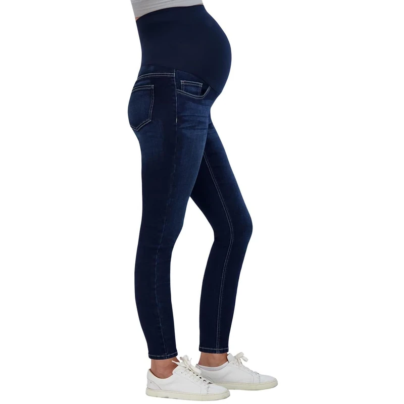 Savi Parker Women’s Maternity Jeans Over The Belly - Pregnancy Clothes for All Seasons, Maternity Pants – 29“ Inseam, Dark Wash, Large