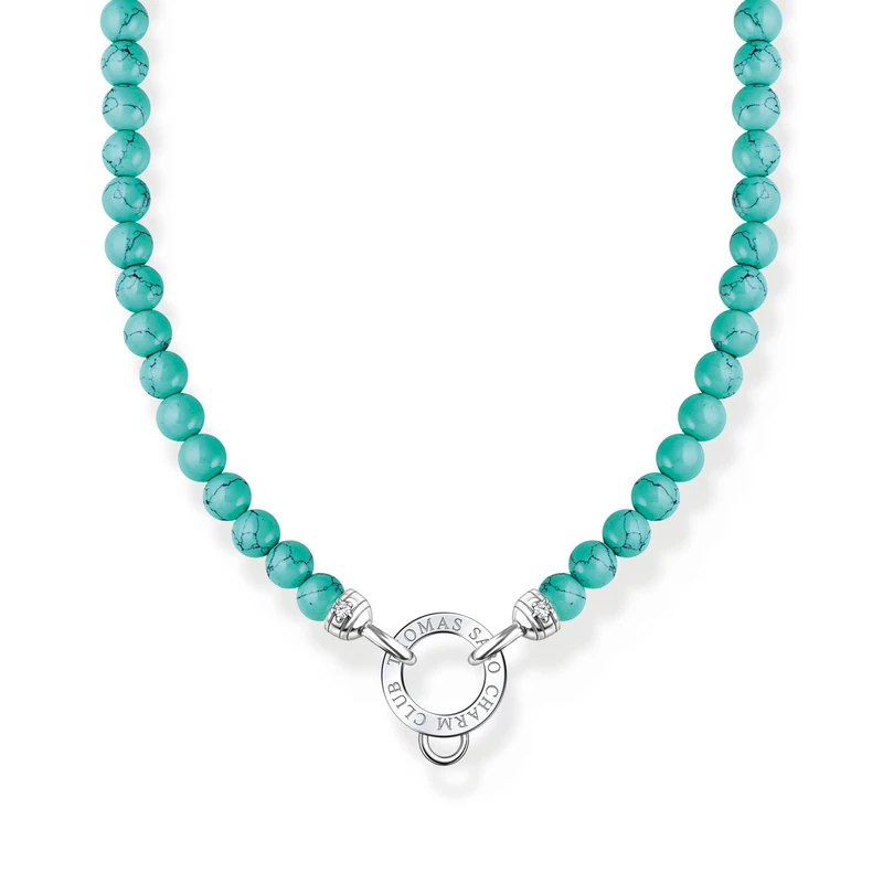 Thomas Sabo Necklace with Turquoise Pearls 925 Sterling Silver