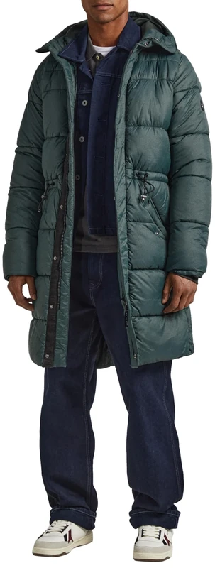 Pepe Jeans Men's Blai Puffer Parka, Green (Regent Green), L