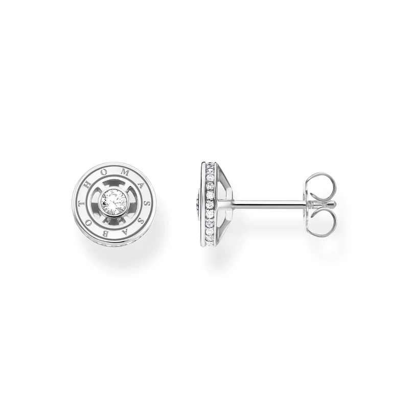 THOMAS SABO Ear studs with white stones silver 925 Sterling Silver