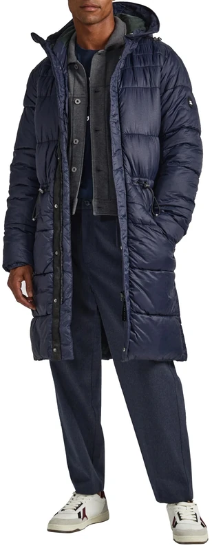 Pepe Jeans Men's Blai Puffer Parka, Blue (Dulwich), S