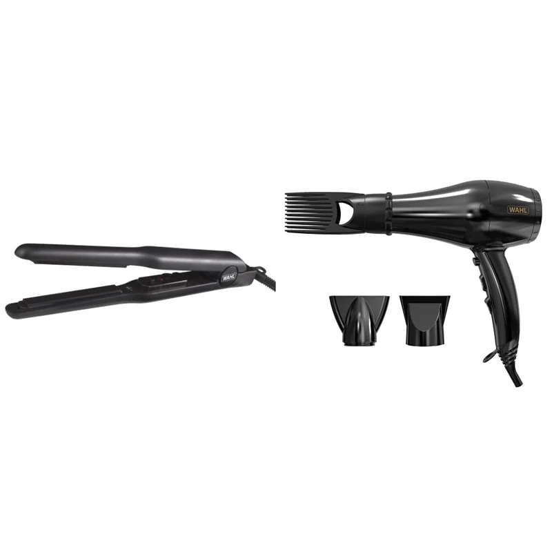 Wahl Pencil Straightener, Gifts for Women, Christmas Gifts, Pencil Thin Plate Straightener & Hairdryer, PowerPik 3000, Dryer for Women