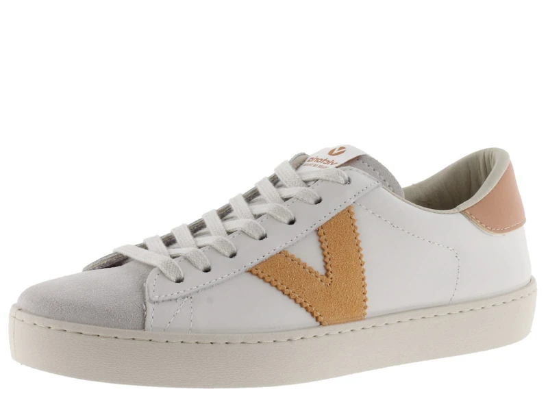 victoria Women's 1126142, Berlin Serraje, Zapatilla piel Low-Top Sneakers, Melocotón, 2 UK