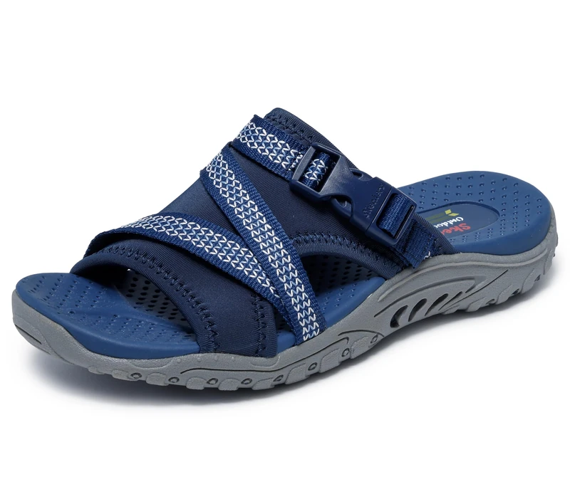 Skechers Women's Reggae Slide Thru Sports Sandals, navy, 4 UK