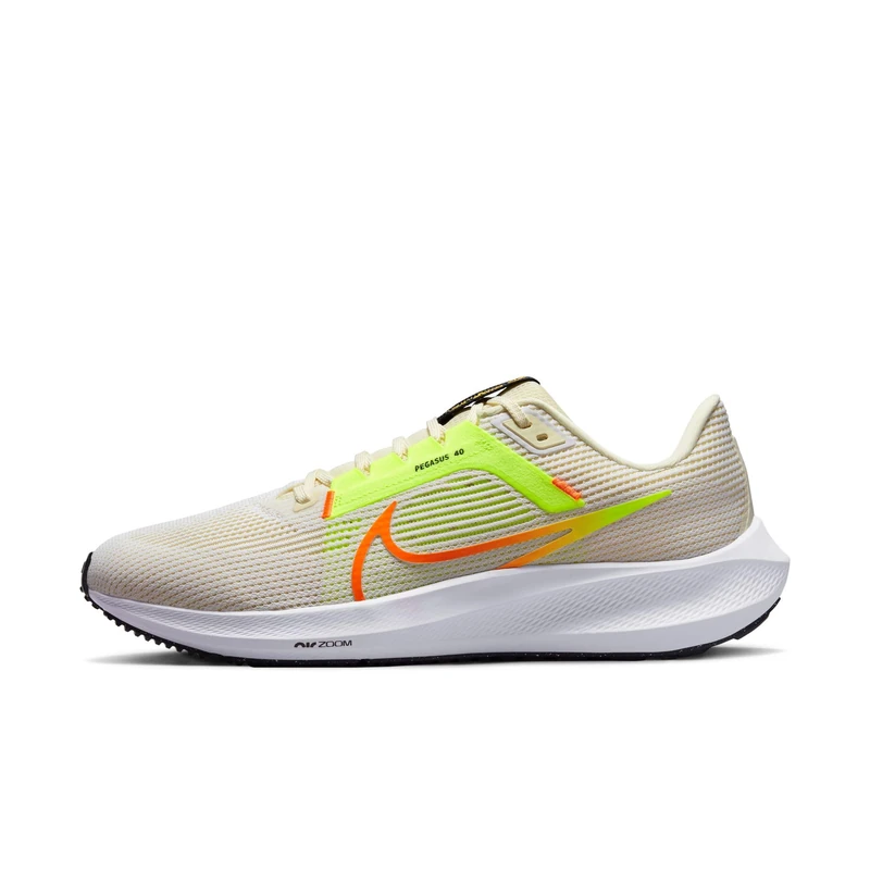 Nike DV3853 AIR Zoom Pegasus 40 Men White/Multi-Color-Coconut Milk-Volt UK 10.5