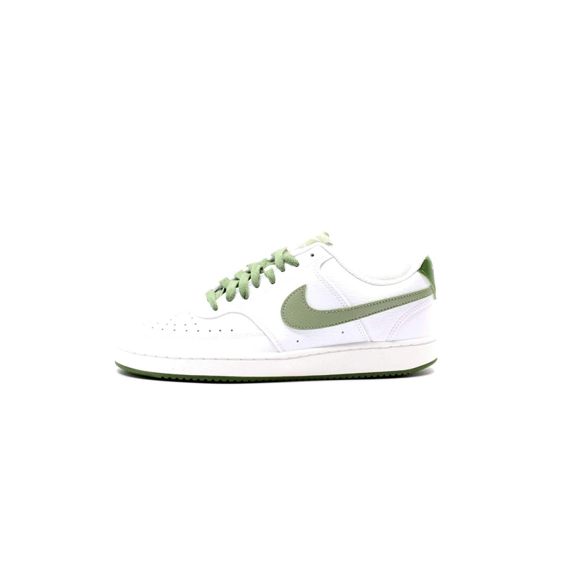 Nike Men's Court Vision LO Sneaker, White/Oil Green-Treeline-Sail, 11 - Image 1