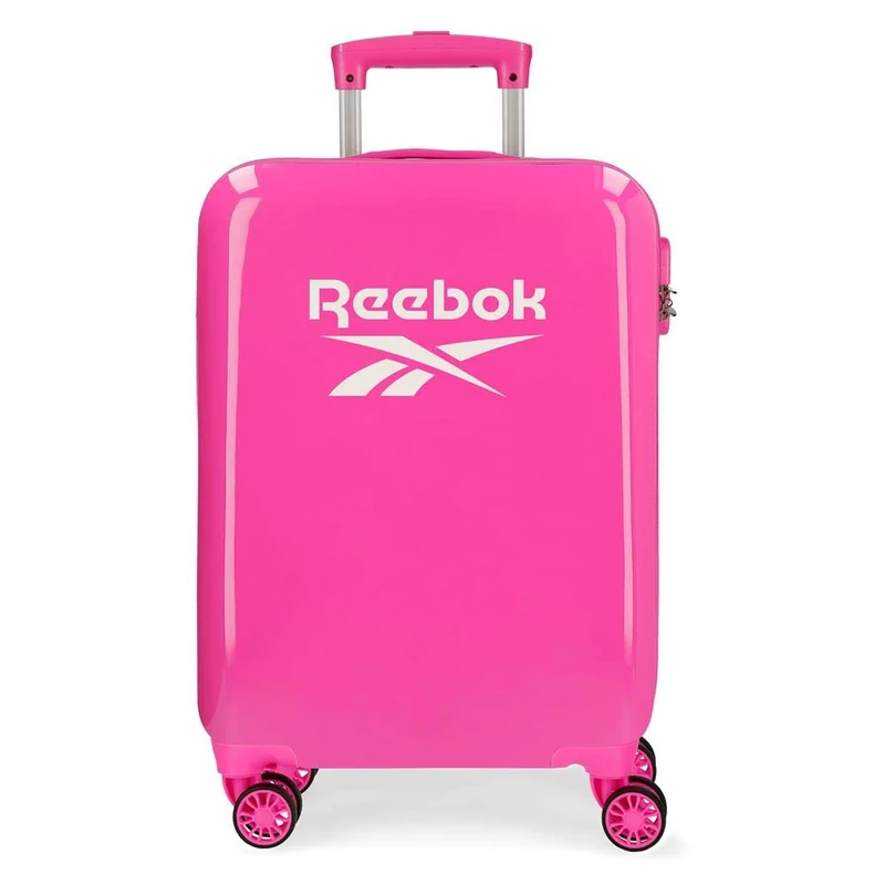 Reebok Maveryck Cabin Bag, Pink, 38 x 55 x 20 cm, Hard ABS, Side Combination Lock, 34 L, 2.86 kg, 4 Double Wheels, Hand Luggage