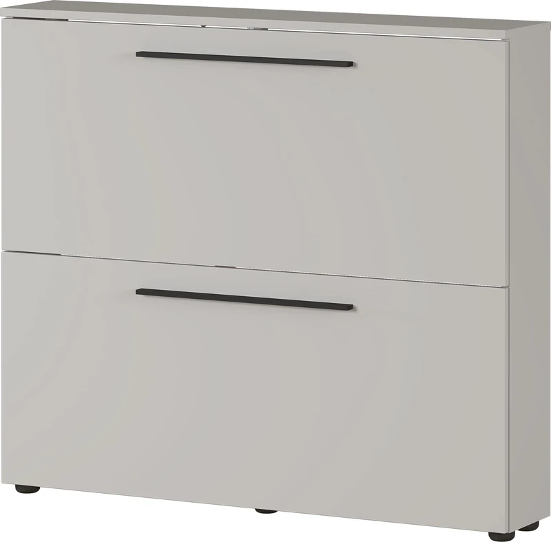 Germania shoe rack 2575-572 GW-Utah, in cashmere, with space for 8 pairs of shoes, shallow depth, ideal for narrow corridors, 100 x 85 x 19 cm (WxHxD)