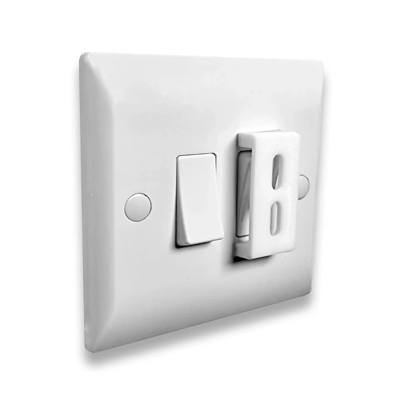 Decoralin 4 Pack Light Switch Cover Guard Caps Prevents Kids or Accidental On Off Switching Whilst Allowing Easy Access for Intentional Switching (White) - Image 1