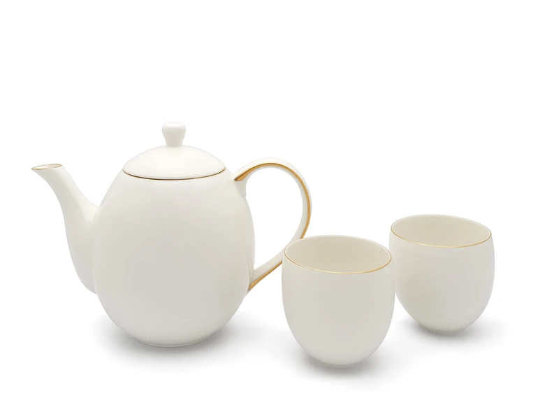 Bredemeijer - Canterbury Tea Set 1.2 L White + 2 Cups