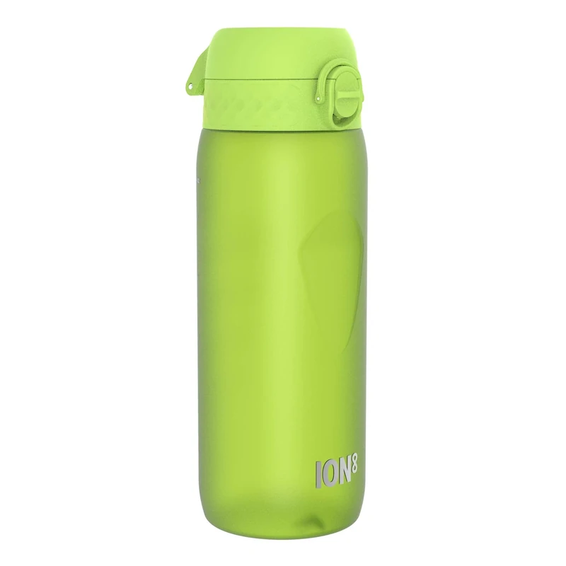 Ion8 Sports Water Bottle, 750 ml/24 oz, Leak Proof, Easy to Open, Secure Lock, Dishwasher Safe, BPA Free, Flip Cover, Carry Handle, Soft Touch Contoured Grip, Easy Clean, Odour Free, Green