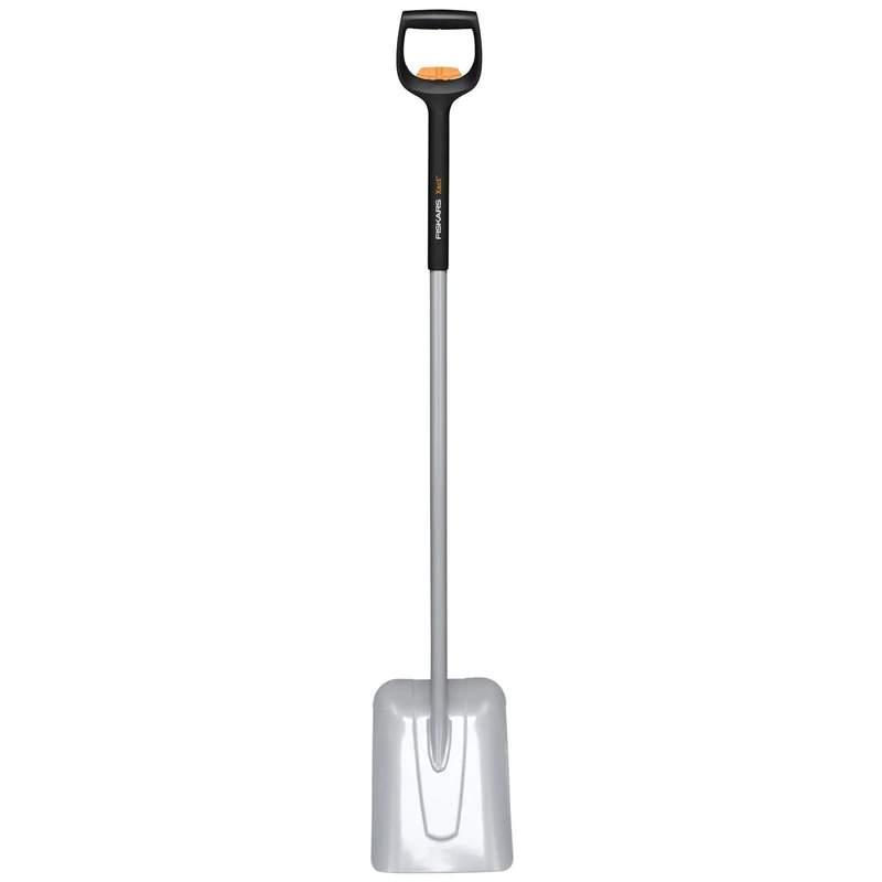 Fiskars telescopic shovel for lifting and moving bulk material and snow, length: 121-140 cm, reinforced boron steel blade, black/orange, Xact, 1066734