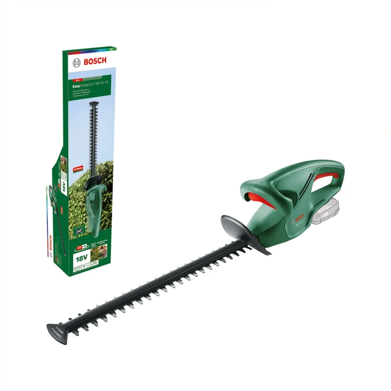 Bosch Cordless Hedge Cutter EasyHedgeCut 18V-52-13 (Without Battery; 18 Volt System; Blade Length 52 cm; for Trimming Smaller Hedges; in Carton Packaging)