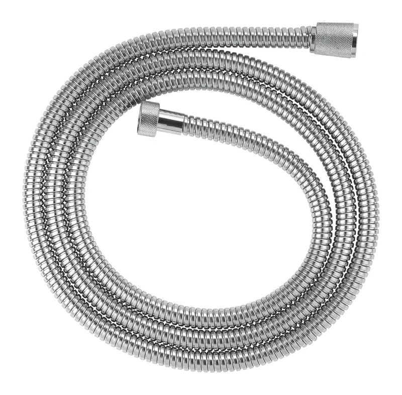 GROHE VitalioFlex Metal Long-Life - Shower Hose 2 m (Tensile Strength 75 kg, Pressure Resistance Up to 16 Bar, Heat Resistance 75°C, Universal Connection G 1/2'' x 1/2''), Chrome, 22103000