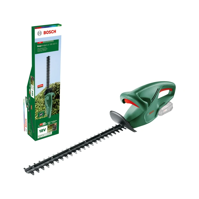 Bosch Cordless Hedge Cutter EasyHedgeCut 18V-44-11 (Without Battery; 18 Volt System; Blade Length 44 cm; for Trimming Smaller Hedges; in Carton Packaging)