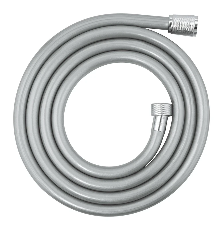 GROHE VitalioFlex Trend - Smooth Shower Hose 2 m (Tensile Strength 50 kg, Pressure Resistance Up to 5 Bar, Heat Resistance 70°C, Universal Connection G 1/2'' x 1/2''), Chrome, 22113000