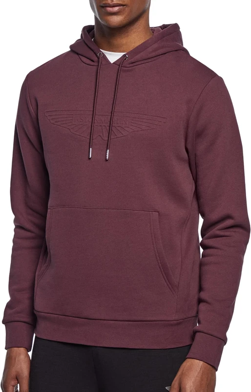 Hackett London Men's AM EMBOSSED HDY, Red (Maroon), XS