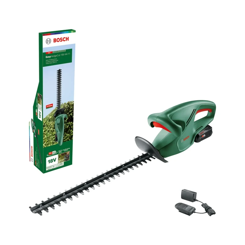Bosch EasyHedgeCut 18V-44-11 12.0 Cordless Hedge Trimmer (1x 2.0 Ah Battery; 18 Volt System; 44 cm Blade Length; for Trimming Small Hedges; in Box)