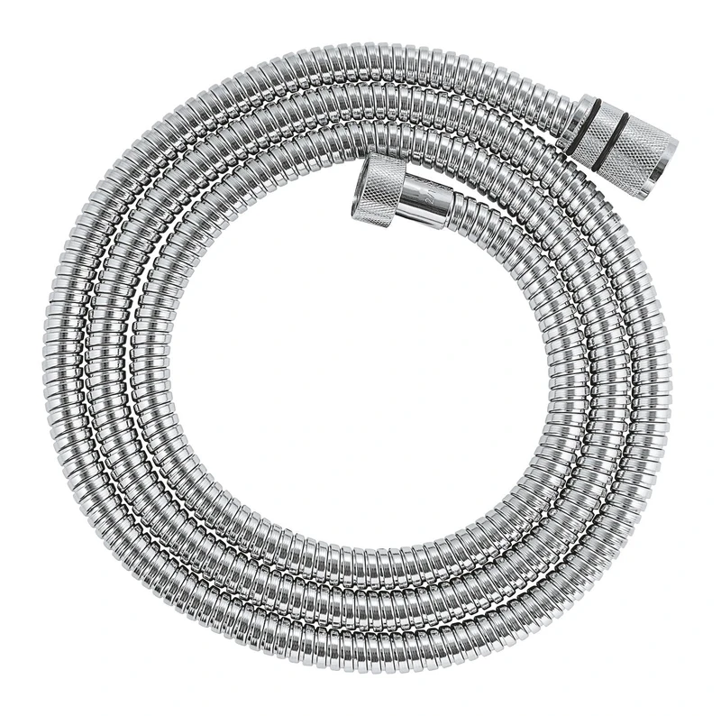 GROHE VitalioFlex Metal Long-Life TwistStop - Shower Hose 1.75 m (Tensile Strength 50 kg, Pressure Resistance Up to 16 Bar, Heat Resistance 75°C, Universal Connection G 1/2" x 1/2"), Chrome, 22100000 - Image 1
