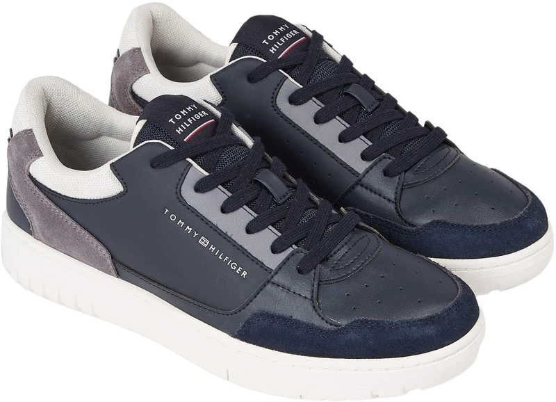 Tommy Hilfiger Men Cupsole Basket Core Trainers, Blue (Desert Sky), 6.5 UK