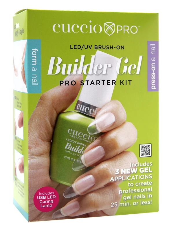 Cuccio LED/UV Brush On Builder Gel Pro Starter Kit - Image 1