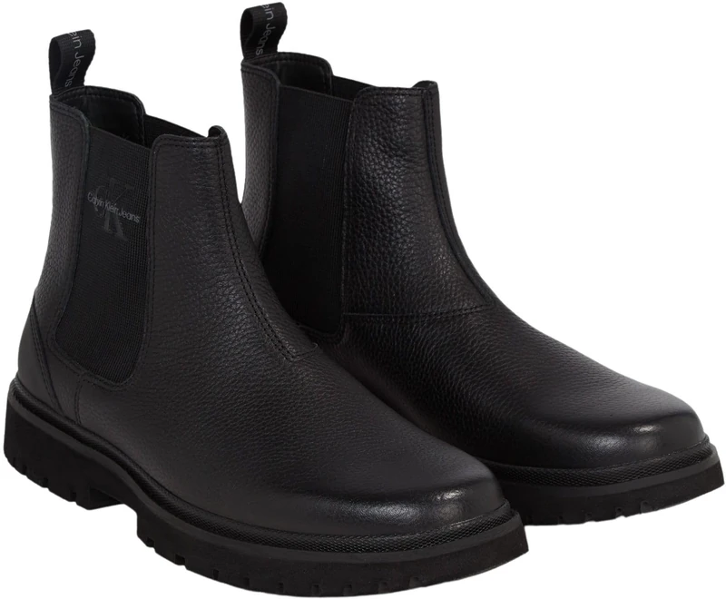 Calvin Klein Classic Cupsole Laceup Low Lth, Black, 6.5