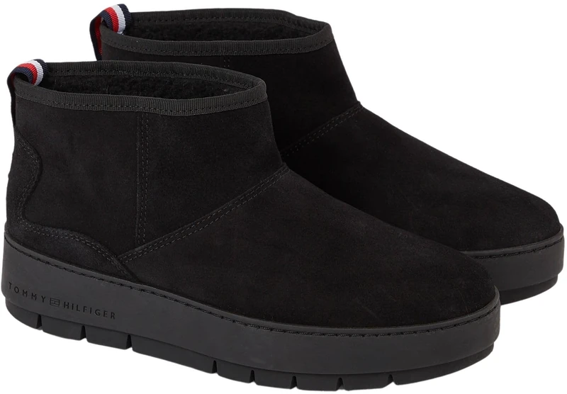 Tommy Hilfiger Cool Suede Snowboot, Black, 6.5