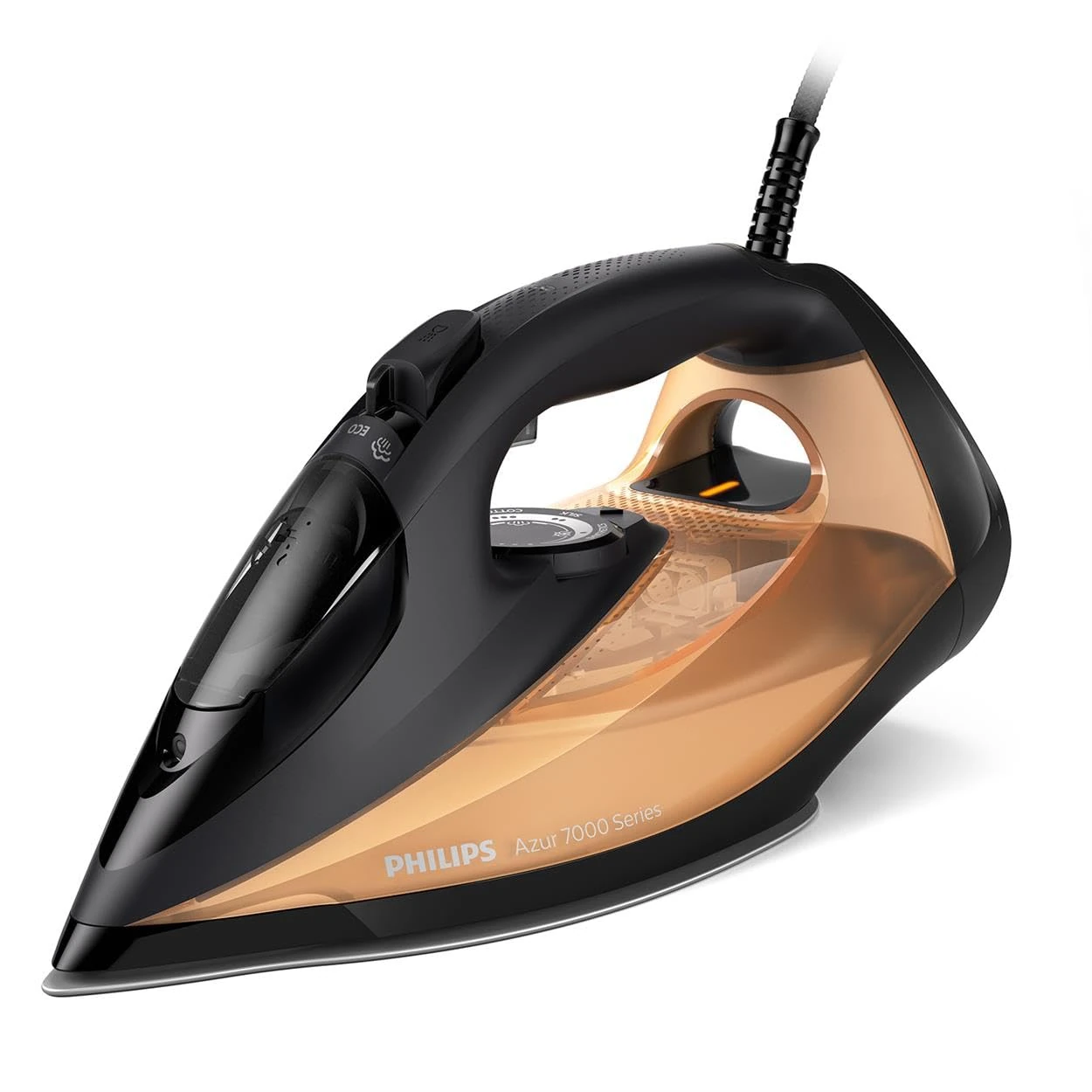 Philips Azur 7000 Series Steam Iron – Blast Through Tough Creases with 250g Boost, 50g/min Continuous Steam, 2800W Fast Heat-Up, Vertical Steam, Non-Stick Elite Soleplate (DST7040/80)