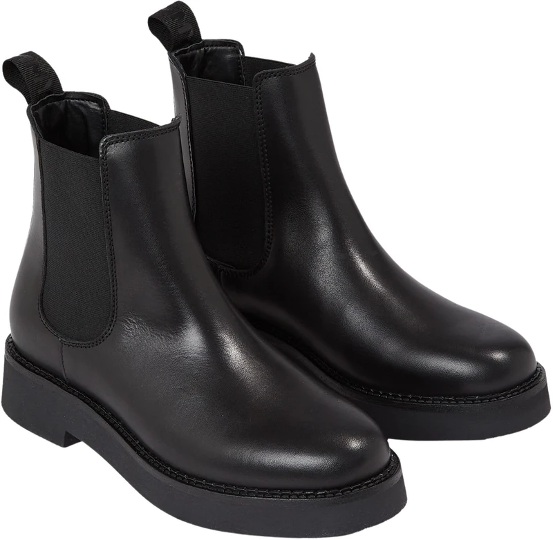 Tommy Jeans Women Chelsea Boot Flat Ankle-High, Black (Black), 3.5 UK - Image 1