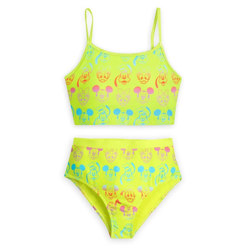 Disney Minnie Mouse and Friends Two-Piece Swimsuit for Women, Multicolored, Medium - Image 1