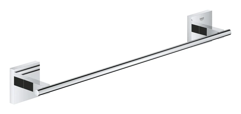 GROHE Start Cube Towel Rail – Bathroom Wall Mounted Towel Holder (Metal, Concealed Fastening, Including Screws and Dowels), Size 450 mm, Extra Easy to Fit with GROHE QuickGlue, Chrome, 40987000