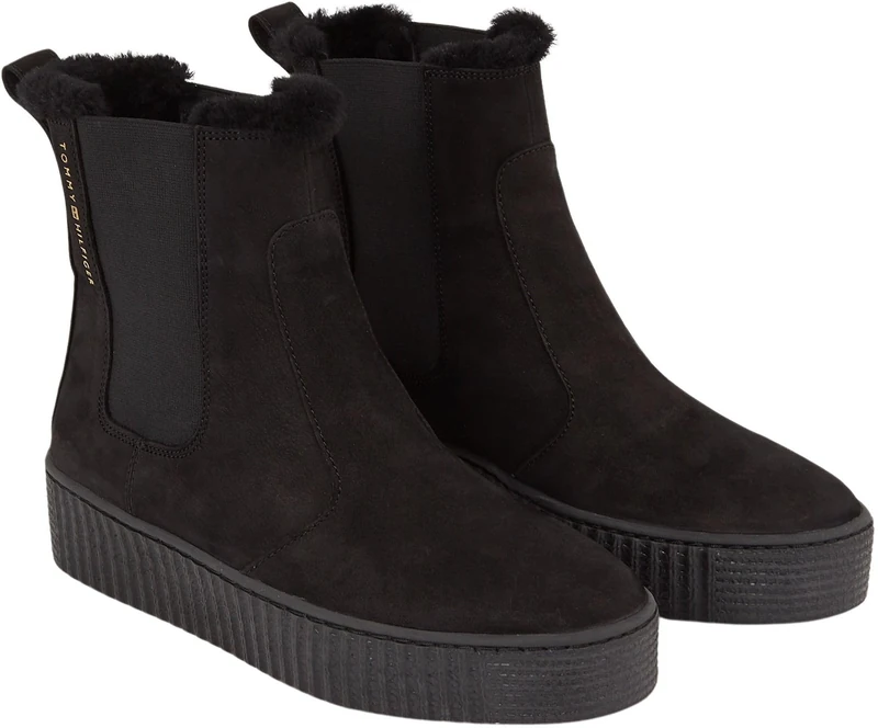 Tommy Hilfiger Essential Chelsea Warmbootie, Black, 3.5