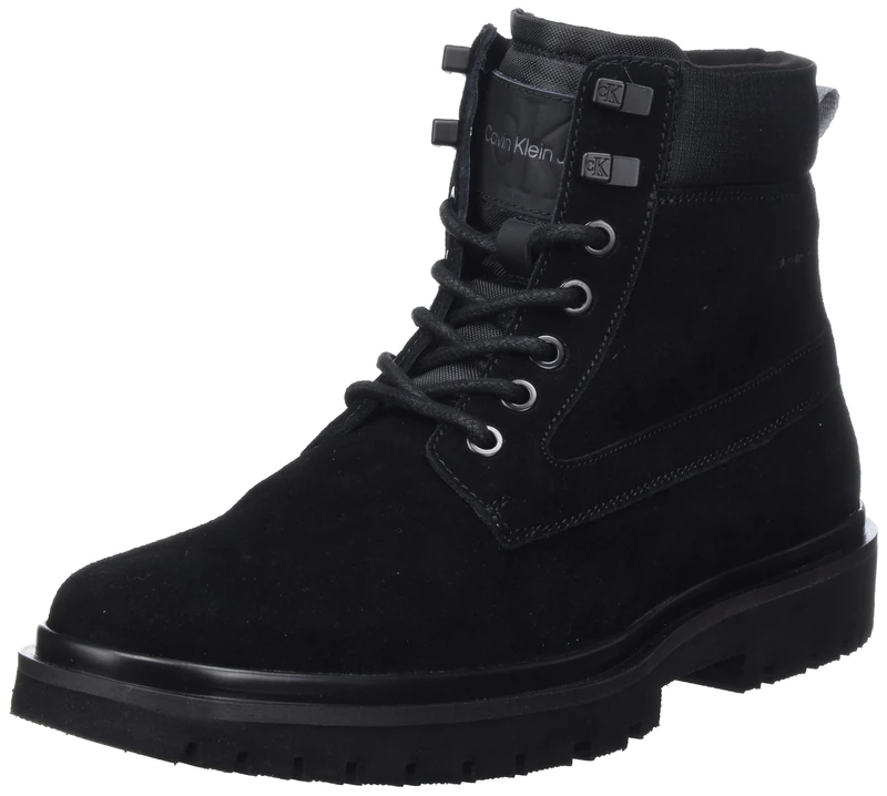 Calvin Klein Classic Cupsole Laceup Low Lth, Black, 10