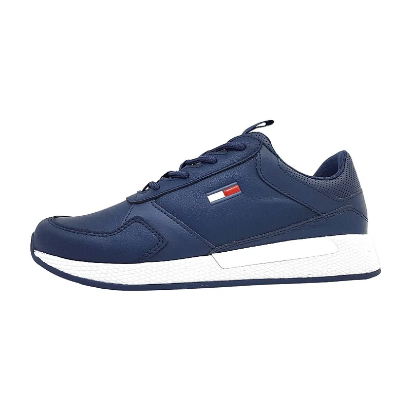 Tommy Jeans Men Runner Trainers Flexi Athletic, Blue (Twilight Navy), 6.5 UK - Image 1