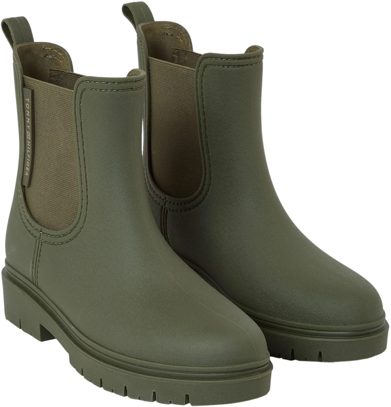 Tommy Hilfiger Women Essential Rainbootie Half-Length, Green (Army Green), 3.5 UK