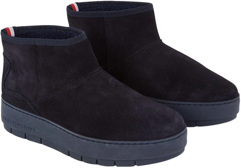 Tommy Hilfiger Cool Suede Snowboot, Blue, 3.5